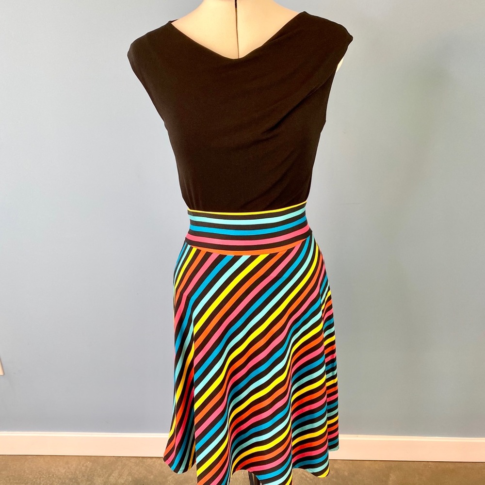 Matrushka Construction Rainbow Flair Skirt Size S